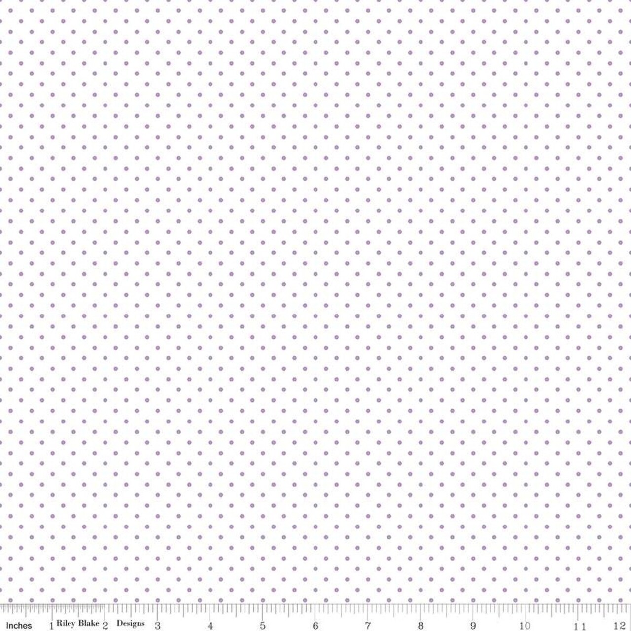 Fabric Riley Blake Basics Lavender Swiss Dot on White by the Quarter Yard C660-LAVENDER